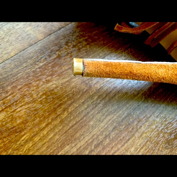 Steve Madden Suede fringe heels, Cognac color - Picture 3 of 6